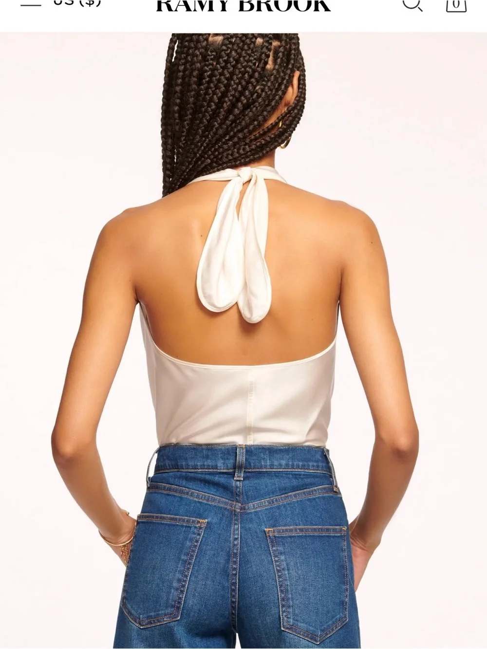 Ramy Brook cream Harriet Halter top